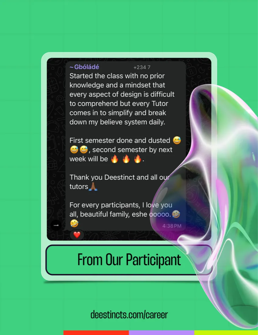 Testimonial from a SkillUp50 Lagos participant